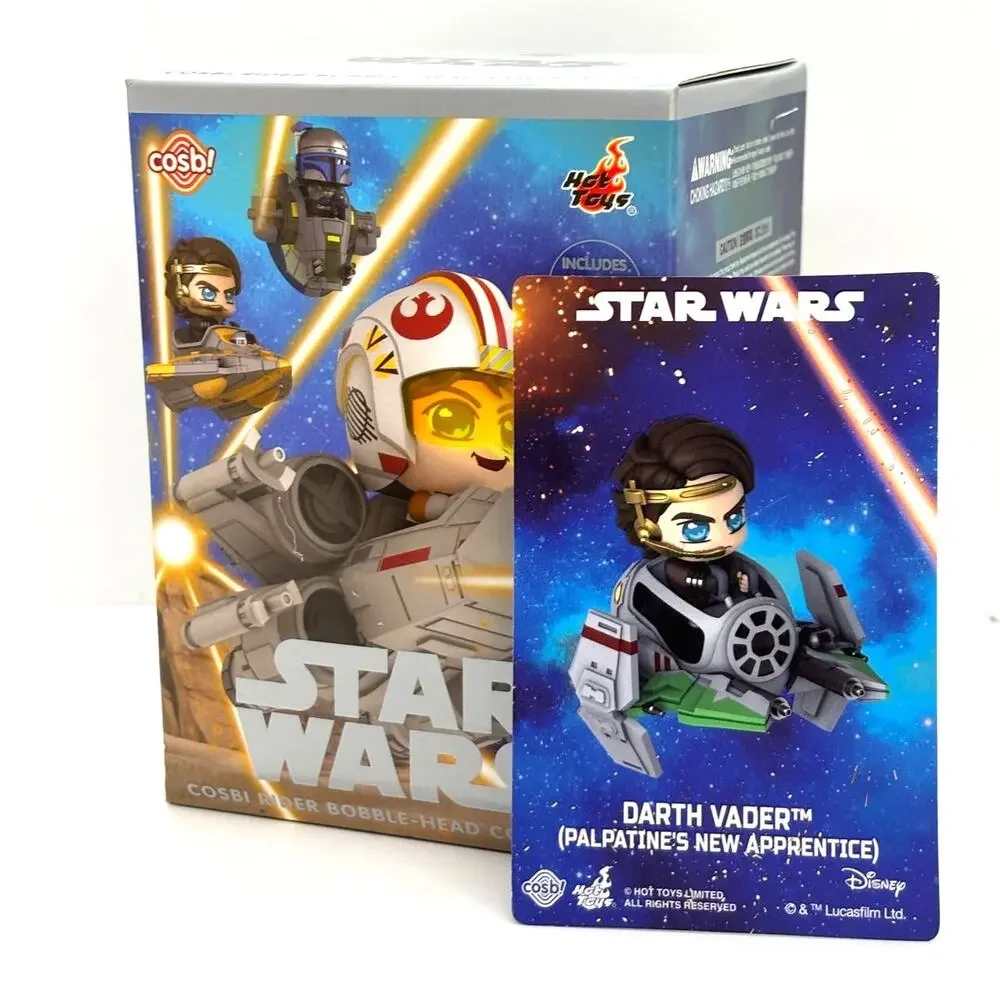 Star Wars x Disney x Cosbi Rider Bobble Head Figurine, Darth Vader - New